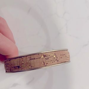Chicos Gold Tone Cork Bracelet